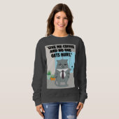 Sweatshirt Cats café (Devant entier)