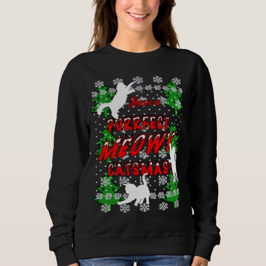Sweatshirt Cats, Christmas Cat, Cat Christmas, Cat Christmas (Devant)