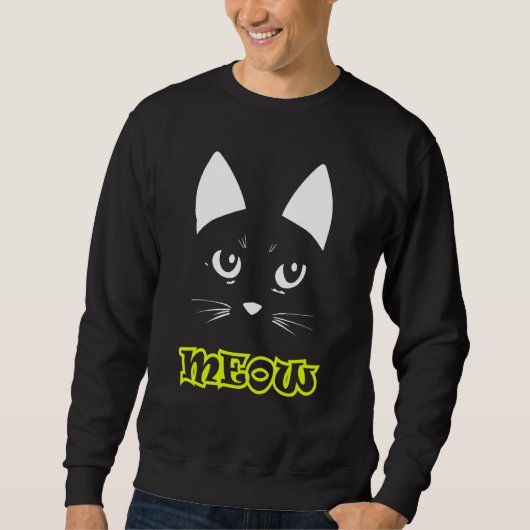 Sweatshirt Cats Meow Funn (Devant)