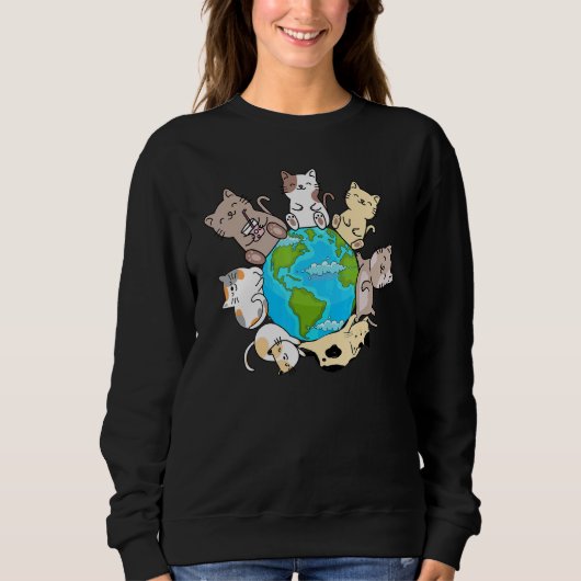 Sweatshirt Cats On Earth I Cat  Cats on Earth  Cute Cats (Devant)