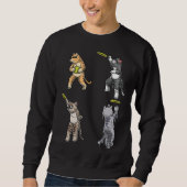Sweatshirt Cats With Flying Disc Frisbee Player Thrower Disc (Devant)