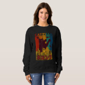 Sweatshirt Catzilla Ca Cat Cat (Devant entier)