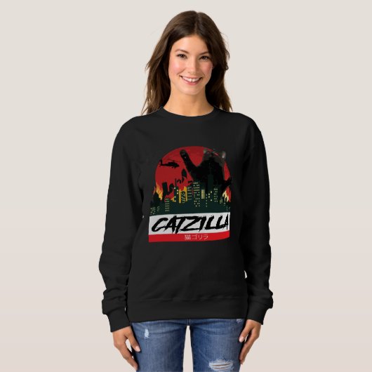 Sweatshirt CATZILLA Kitty for Cat Cat Owner (Devant entier)