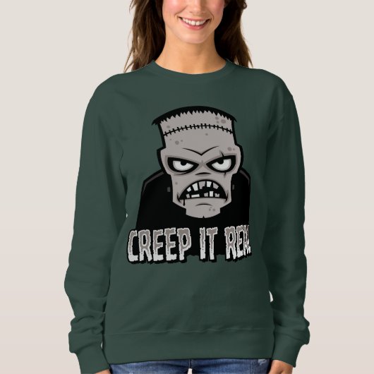 Sweatshirt Cauchemar Classique Horreur Design Frankenstein (Devant)
