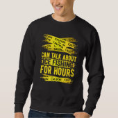 Sweatshirt Caution Can Talk About Ice Fishing For Hours   (Devant)