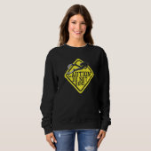 Sweatshirt Caution Do Not Bend  Scuba Diving Underwater  Free (Devant entier)