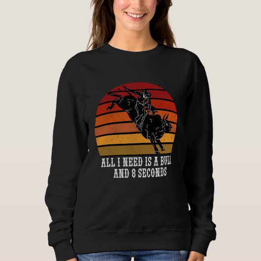 Sweatshirt Cavalier de taureau Rodéo de taureau 1 (Devant)