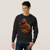 Sweatshirt Cavalier King Charles Spaniel Poodle Cavapoo Chiot (Devant entier)