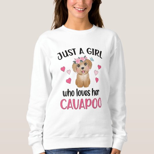 Sweatshirt Cavapoo Dog Girl Cavoodle Amoureux des chiens Cava (Devant)