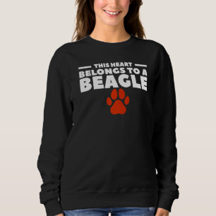Sweatshirt Ce Coeur Appartient À Un Beagle Pour Un Chien 1