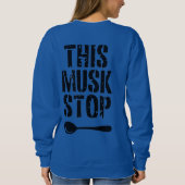 Sweatshirt Ce crayon Musk Stop | Spoon Meme libéral (Dos)