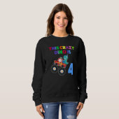 Sweatshirt Ce Dino Fou Est Âgé De 4 Ans. (Devant entier)