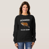 Sweatshirt Ce mème de renard de poulet (Devant entier)
