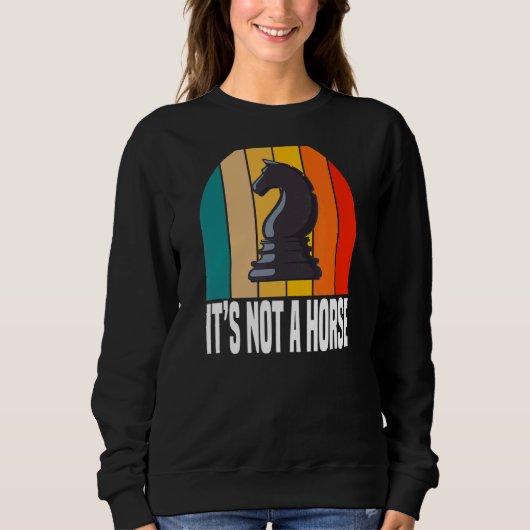 Sweatshirt Ce n'est pas un cheval Joueurs d'échecs (Devant)