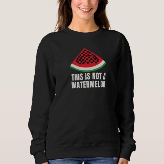 Sweatshirt Ce n'est pas une pastèque - Palestinien keffiyeh (Devant)