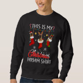 Sweatshirt Ce Pyjama de Noël Chien Allemand En Chaussettes Ch (Devant)