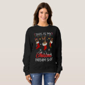 Sweatshirt Ce Pyjama de Noël Chien Allemand En Chaussettes Ch (Devant entier)