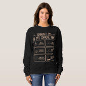 Sweatshirt Ce Que Je Fais Dans Mon Temps De Secours Moto Vélo (Devant entier)