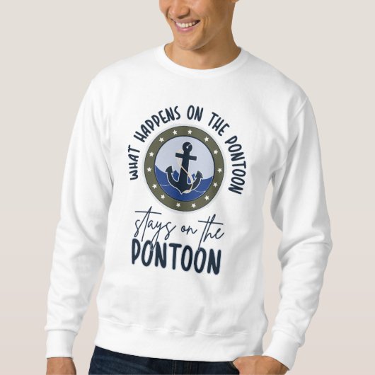 Sweatshirt Ce qui se passe sur le ponton reste sur le ponton (Devant)