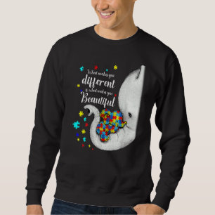 Sweatshirt Ce qui vous rend différents éléphant maman Autisme