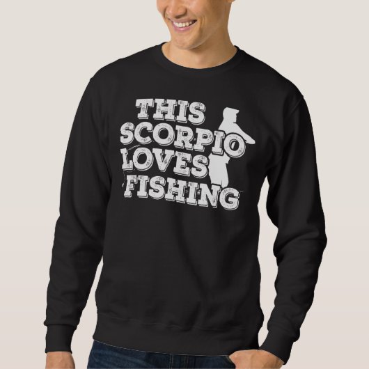 Sweatshirt Ce Scorpio Aime La Pêche (Devant)