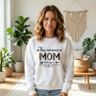 Sweatshirt Ce style de maman géniale et audacieux léopard mam