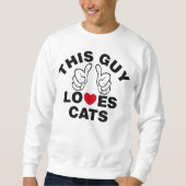 SWEATSHIRT CE TYPE AIME LES CHATS (Devant)