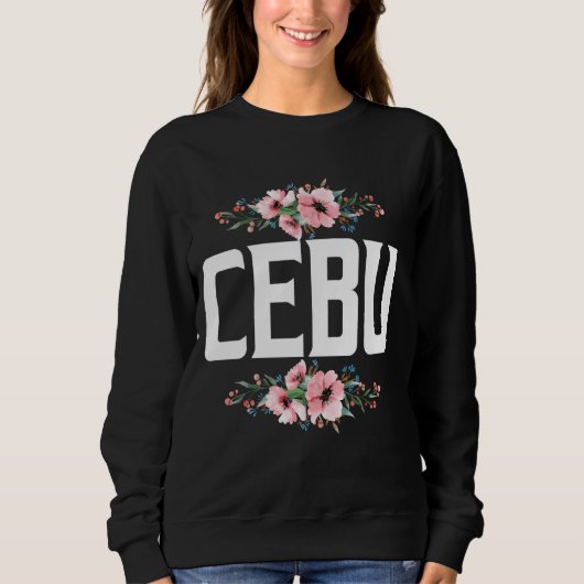 Sweatshirt Cebu Philippines Fleur Design Patriotisme (Devant)