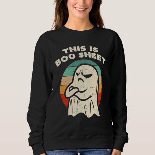 Sweatshirt CECI BOO SHEET Ghost Retro Halloween (Devant)