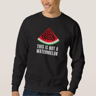 Sweatshirt Ceci n'est pas une pastèque - Keffiyeh palestinien