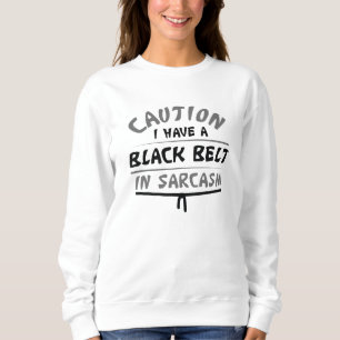Sweatshirt Ceinture Noire En Sarcasme