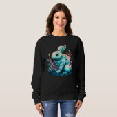 Sweatshirt Celebrate Easter in style Cool Bunny Egg Illustrat (Devant entier)