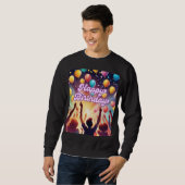 Sweatshirt Célébration d'anniversaire avec fête festive de ba (Devant entier)