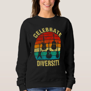 Sweatshirt Célébrer la diversité Guitare  Guitariste Musique 