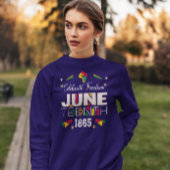 Sweatshirt Célébrer la liberté JUNETEENTH 1865 Histoire noire