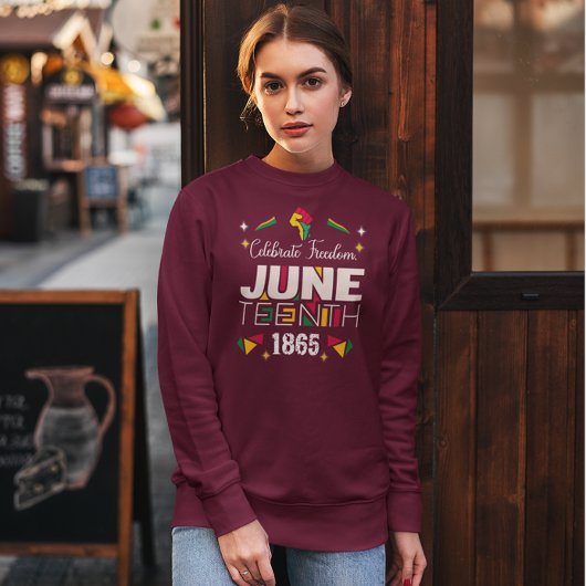 Sweatshirt Célébrer la liberté JUNETEENTH 1865 Histoire noire