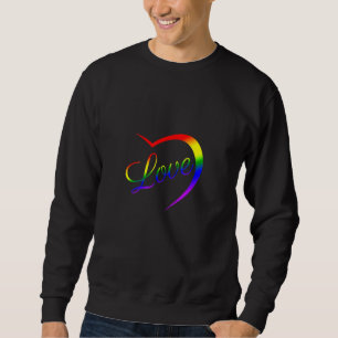 Sweatshirt Célébrez Fierté Avec Amour Lgbt Pride Arc En Ciel