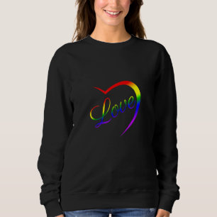 Sweatshirt Célébrez Fierté Avec Amour Lgbt Pride Arc En Ciel 