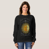 Sweatshirt Celestial Body Boho Sun Moon Astronomy Universe As (Devant entier)