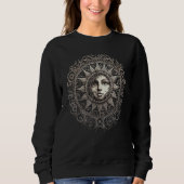 Sweatshirt Celestial Space Sun Moon Boho Luna Solar Astronomy (Devant)