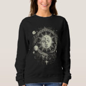 Sweatshirt Celestial Space Sun Moon Boho Luna Solar Astronomy (Devant)