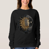 Sweatshirt Celestial Space Sun Moon Boho Luna Solar Astronomy (Devant)