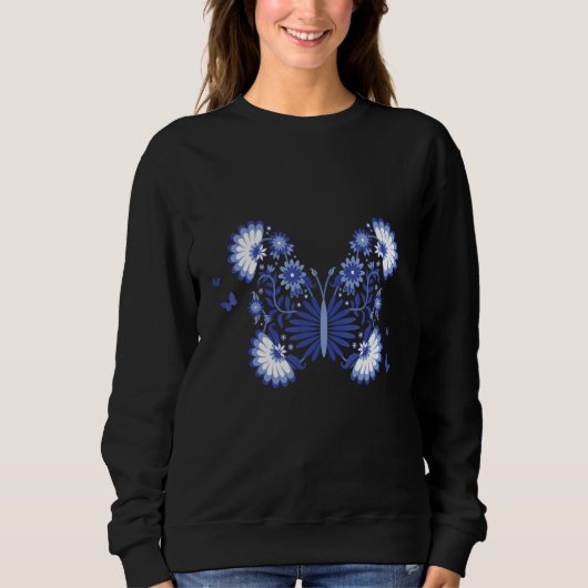 Sweatshirt Celestial Tropics Navy Butterfly (Devant)