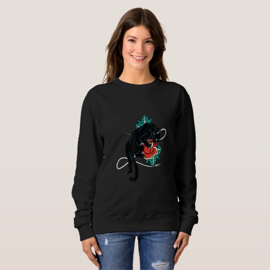 Sweatshirt Celestial Tropics Panther And Rose (Devant entier)