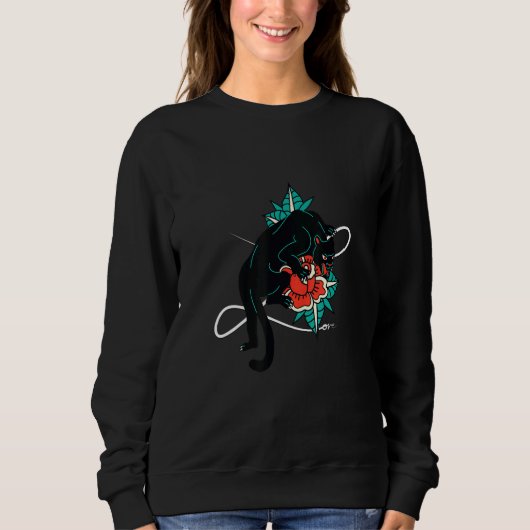Sweatshirt Celestial Tropics Panther And Rose (Devant)