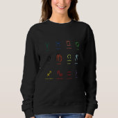 Sweatshirt Celestial Tropics Rainbow Astrological Signs (Devant)