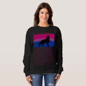 Sweatshirt Celestial Wolf Bisexual Pride Flag Tribal Galaxy A (Devant entier)