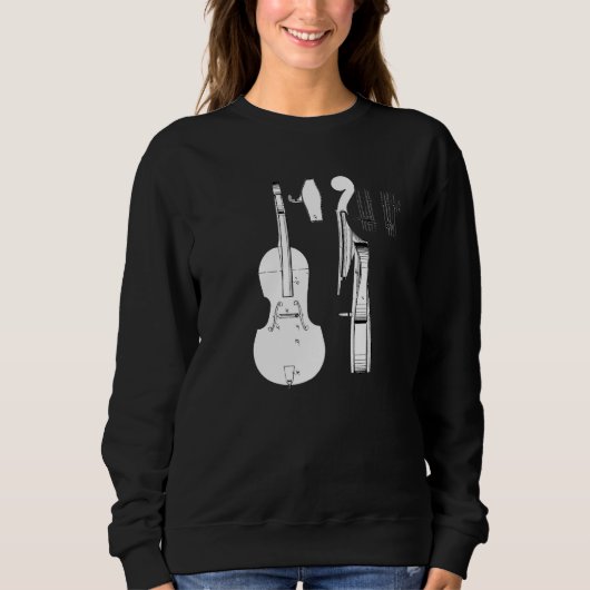 Sweatshirt Cello Cellists Jazz Band Art Rock Et Roll Music V (Devant)