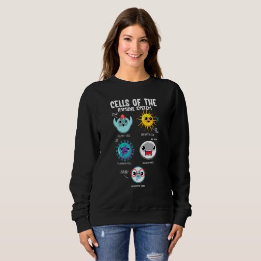 Sweatshirt Cellules Du Système Immunitaire Biologie Science C (Devant entier)