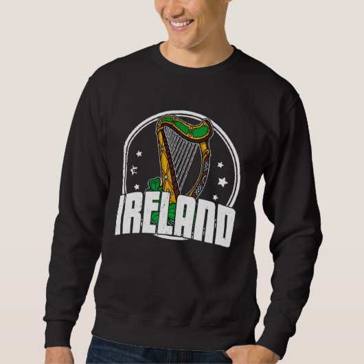 Sweatshirt Celtic Harp Instrument Plucked String Harpist Musi (Devant)
